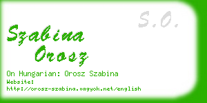 szabina orosz business card